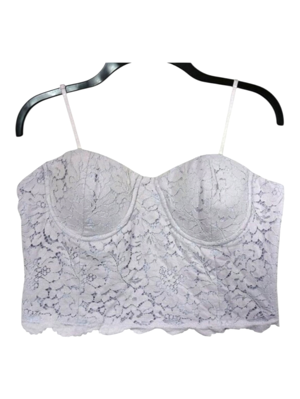 Audrey Parks Francesca's Lingerie Corset Bustier Bra Top Lavender Purple LARGE